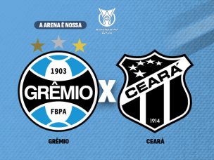 Grêmio enfrenta Ceará na Arena pela 21ª rodada do Brasileirão, no próximo sábado, dia 23